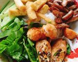 A picture of step 7 of Bún Thịt Bò Áp Chảo, Chả Giò, Đậu Hũ Mắm Nêm.