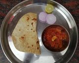 சப்பாத்தி, தக்காளி தொக்கு (Chappathi, thakkaali thokku recipe in tamil) ரெசிபி ஸ்டேப் 3 புகைப்படம்