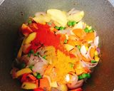 A picture of step 4 of Vegetables Pulao.