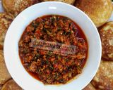 A picture of step 4 of Semo-masa with quick and easy miyan taushe.