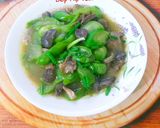 Hình bước làm 5 của món Lòng vịt xào mướp
