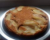 A picture of step 8 of Eggless whole-wheat apple upside down cake.