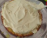 A picture of step 8 of Rasmalai Cake (eggless).