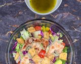 Foto langkah ke 4 dari resep Chicken Caesar Salad + Croutons + Salad dressing Vinaigrette.