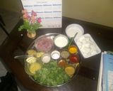 A picture of step 1 of Paneer Garlic Methi Gadbad Masala.