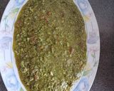 A picture of step 9 of Shahi rani palak paneer.