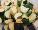 A picture of step 1 of Roasted mix veg.