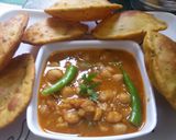 छोले विद मसाला पूरी (chole with masala puri recipe in hindi) रेसिपी चरण 2 फोटो