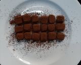 A picture of step 4 of Snacks - Chewy Nama Chocolate with Sweetened Condensed Milk and Cocoa Powder.