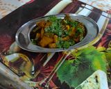 A picture of step 3 of Dry potato capsicum.