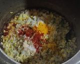 A picture of step 2 of Gujarat Kadi and khichadi.