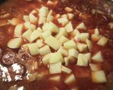 A picture of step 9 of Spanish Bean Soup from my Mother's Recipe Card.