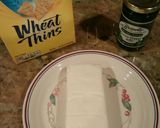 A picture of step 1 of Cream Cheese and Pepper Jelly Spread.
