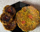 A picture of step 5 of Vegetable oats pancakeHealthy breakfast.