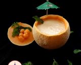 A picture of step 5 of Cantaloupe smoothie.