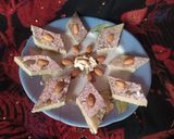 A picture of step 3 of Kaju and Badam Katli (Cashew and Almond Fudge).