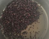 A picture of step 2 of Indonesian-style Coconut Black Rice Pudding with Mango - vegan.