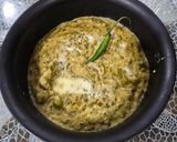 A picture of step 8 of Methi mutter malai.