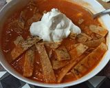 A picture of step 4 of Tortilla Soup.
