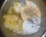 A picture of step 2 of Sabudana Wada in appe pan.