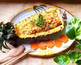 Hình bước làm 2 của món Cơm chiên trái thơm