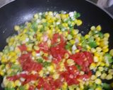 A picture of step 2 of Maxican corn rice.