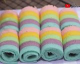 Foto langkah ke 12 dari resep Bolu gulung rainbow mini.