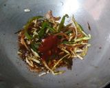 A picture of step 9 of Manchurian frankie roll.