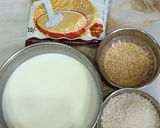 A picture of step 1 of Broken Wheat Kheer with pumpkin seeds.
