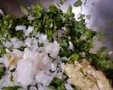 A picture of step 1 of Palak kofta curry.