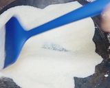 A picture of step 1 of Coconut mithai.