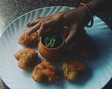 A picture of step 6 of Suji cutlet hearts.
