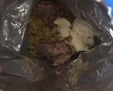 A picture of step 2 of Break (camping food).