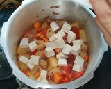 A picture of step 5 of Pulao recipe in pressure cooker.