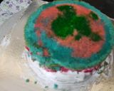 A picture of step 9 of Holi special Vanilla colourful cake.
