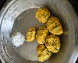 A picture of step 4 of Moong Dal Methi Masala Lachha Mathri - Tea Time Snacks.