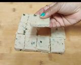 A picture of step 8 of Kaju peanut samak rice chatpata katli.