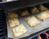 A picture of step 3 of Sweet potato with dhania and spinach and onion puff pastry's baked in the Cookswell jiko.