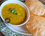 A picture of step 5 of Mini puri with Aloo ki tarkari.