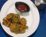 A picture of step 4 of Healthy Karela Pakoda.
