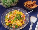 A picture of step 4 of Kesar mango salsa.