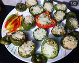 A picture of step 9 of Cheese stuffed capsicum.