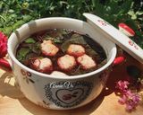 Hình bước làm 3 của món Canh rau dền nấu mọc