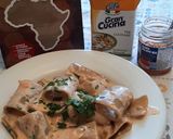 Foto del passaggio 4 della ricetta Paccheri al Teff glutenfree in crema di salmone 🐟🐟🐟