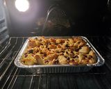 A picture of step 10 of Classic NOLA Bread Pudding with Bourbon Sauce.