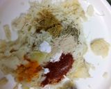 A picture of step 2 of Aloo Vadi.