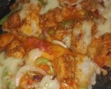 A picture of step 2 of Chicken tikka pizza shawarma.