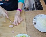 Foto del paso 2 de la receta: Ensalada de pasta con repollo y salsa de yogur