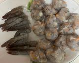 A picture of step 4 of Phoenix Tail Shrimp Balls.
