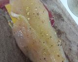 Foto del paso 1 de la receta: San Jacobo y setas a la plancha en salsa de vino y ajos tiernos